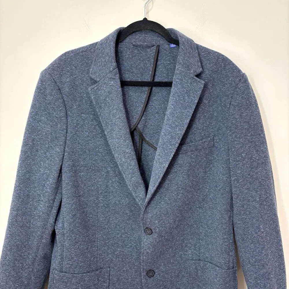 Artefact Mens Unstructured Knit Blazer XL Sportcoat Navy Blue Preppy Corporate
